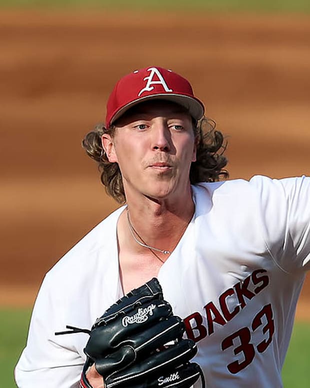Razorbacks pitcher Hagen Smith against LSU on Thursday in SEC Tournament
